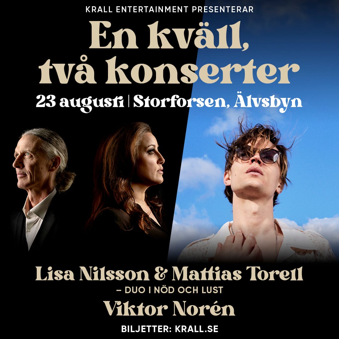 En kväll, två konserter - Lisa Nilsson och Viktor Norén