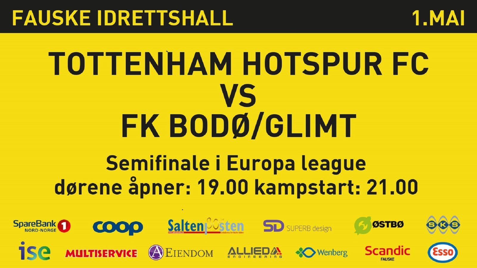 Tottenham vs Bodø Glimt i Fauske idrettshall
